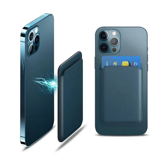 Porta-Carte Magnetico in Pelle per iPhone 12 a 17 & Samsung S24/S25